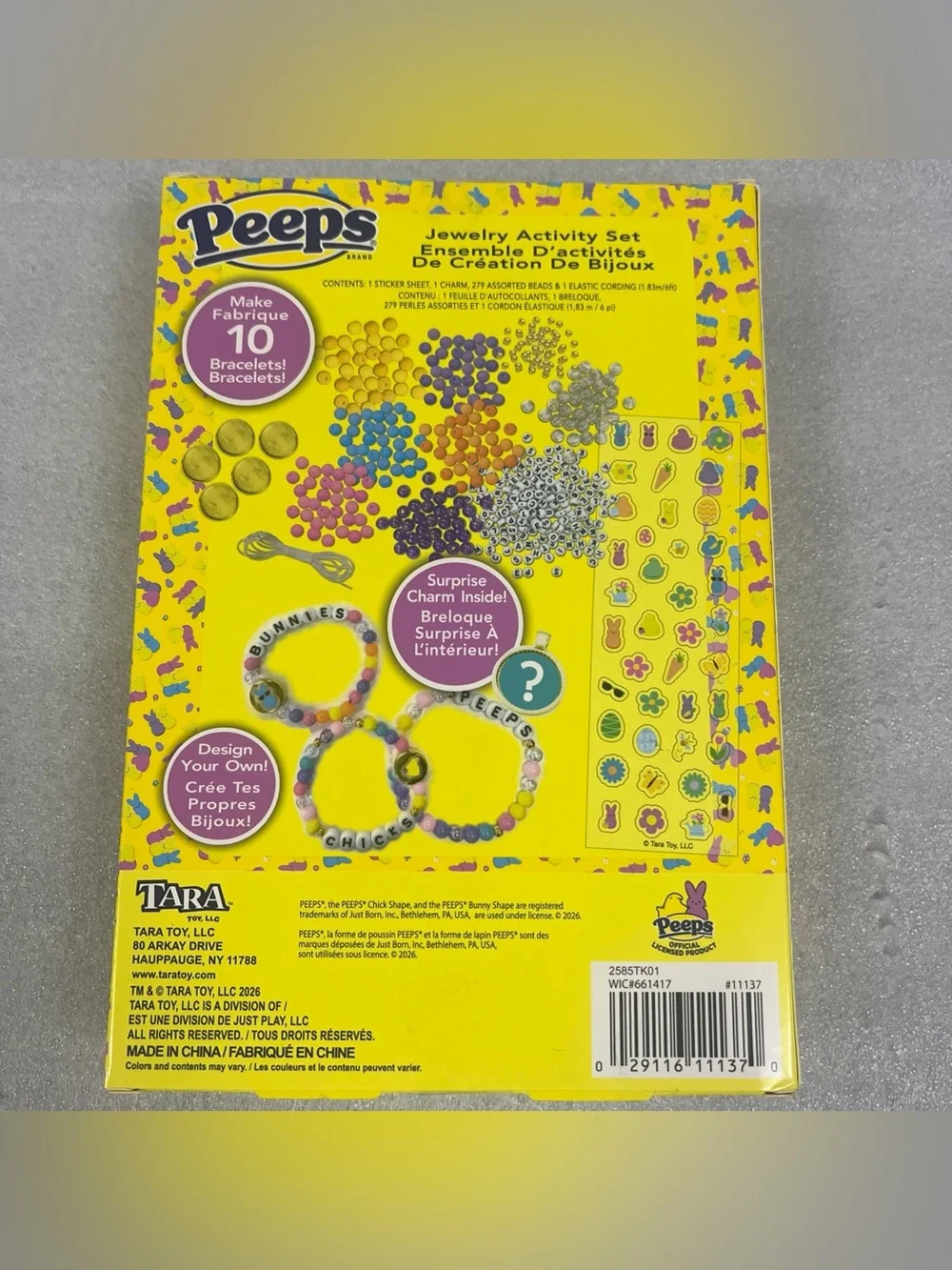 Peeps Kids Jewelry Activity Set - Yellow/Pink Bead Craft Kit